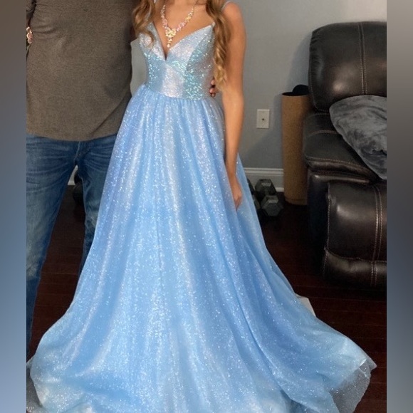 Sherri Hill Blue Prom/ Pageant Dress - Picture 3 of 3